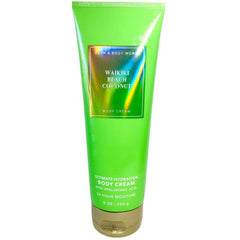 Bath and Body Works Waikiki Beach Coconut 2-pack cream close-up shows rich formula for soft, hydrated skin.