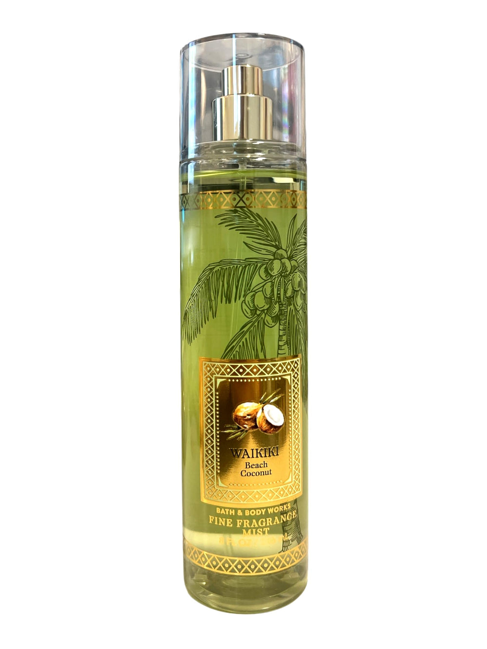 Bath & Body Works Waikiki Beach Coconut fragrance mist bottle, refreshing tropical aroma for daily wear
