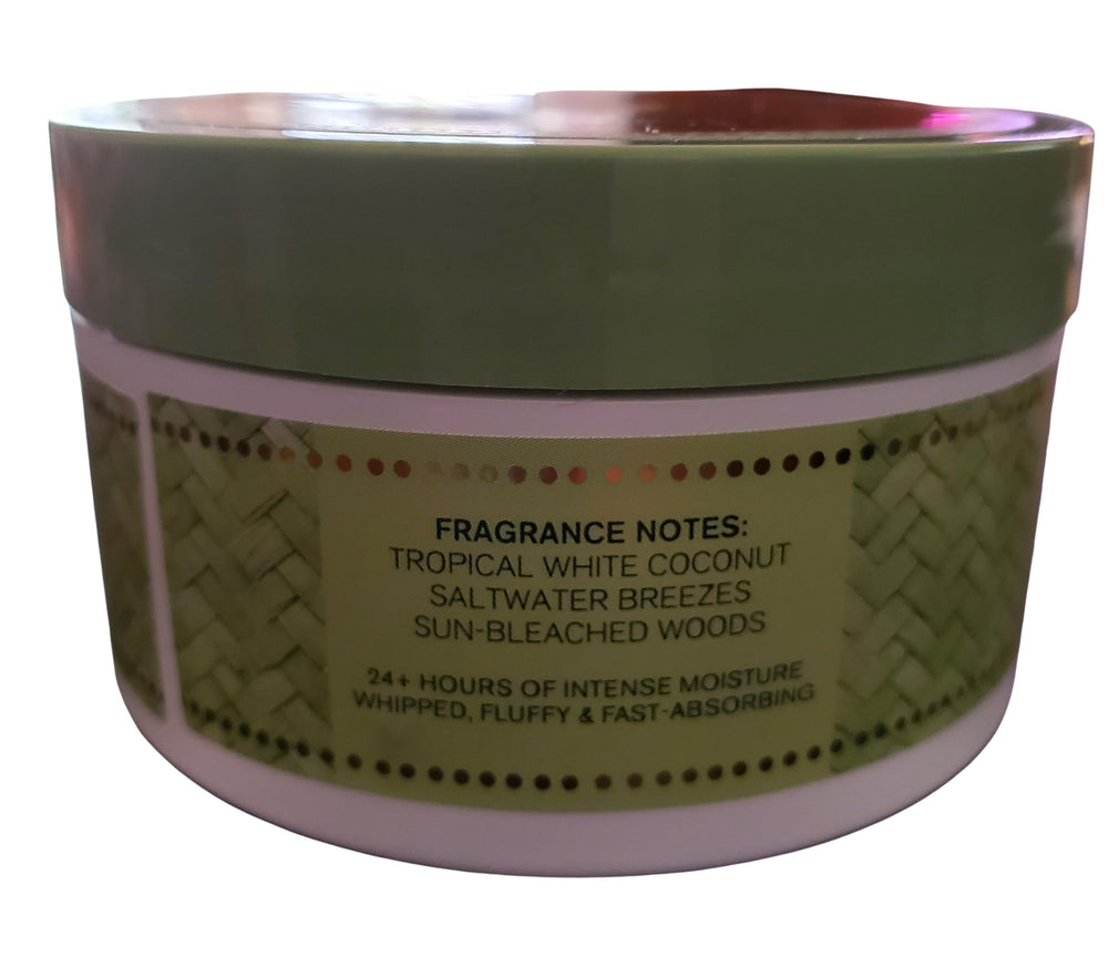 Close-up of Bath & Body Works Waikiki Beach Coconut texture for quick absorption.