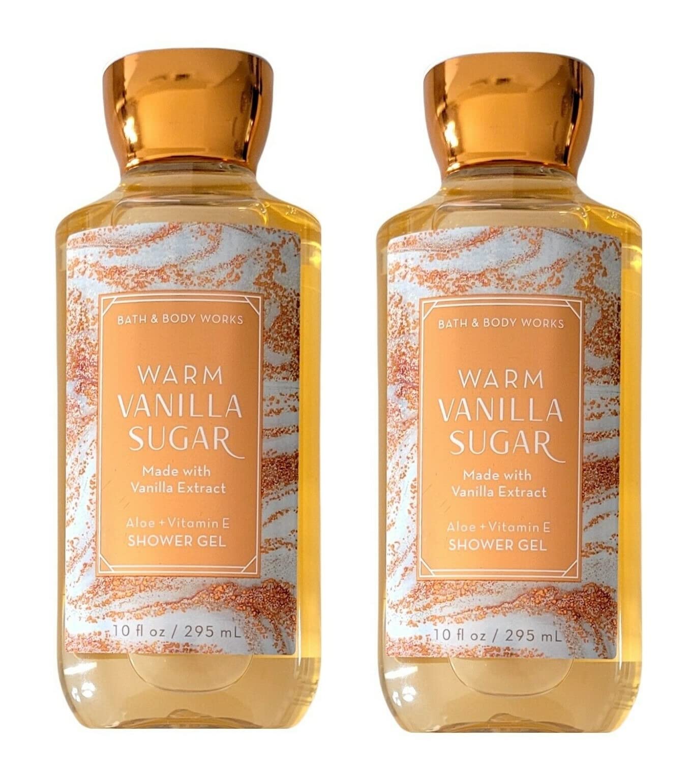 Bath and Body Works Warm Vanilla Sugar bottle with vanilla and jasmine fragrance for daily pampering.