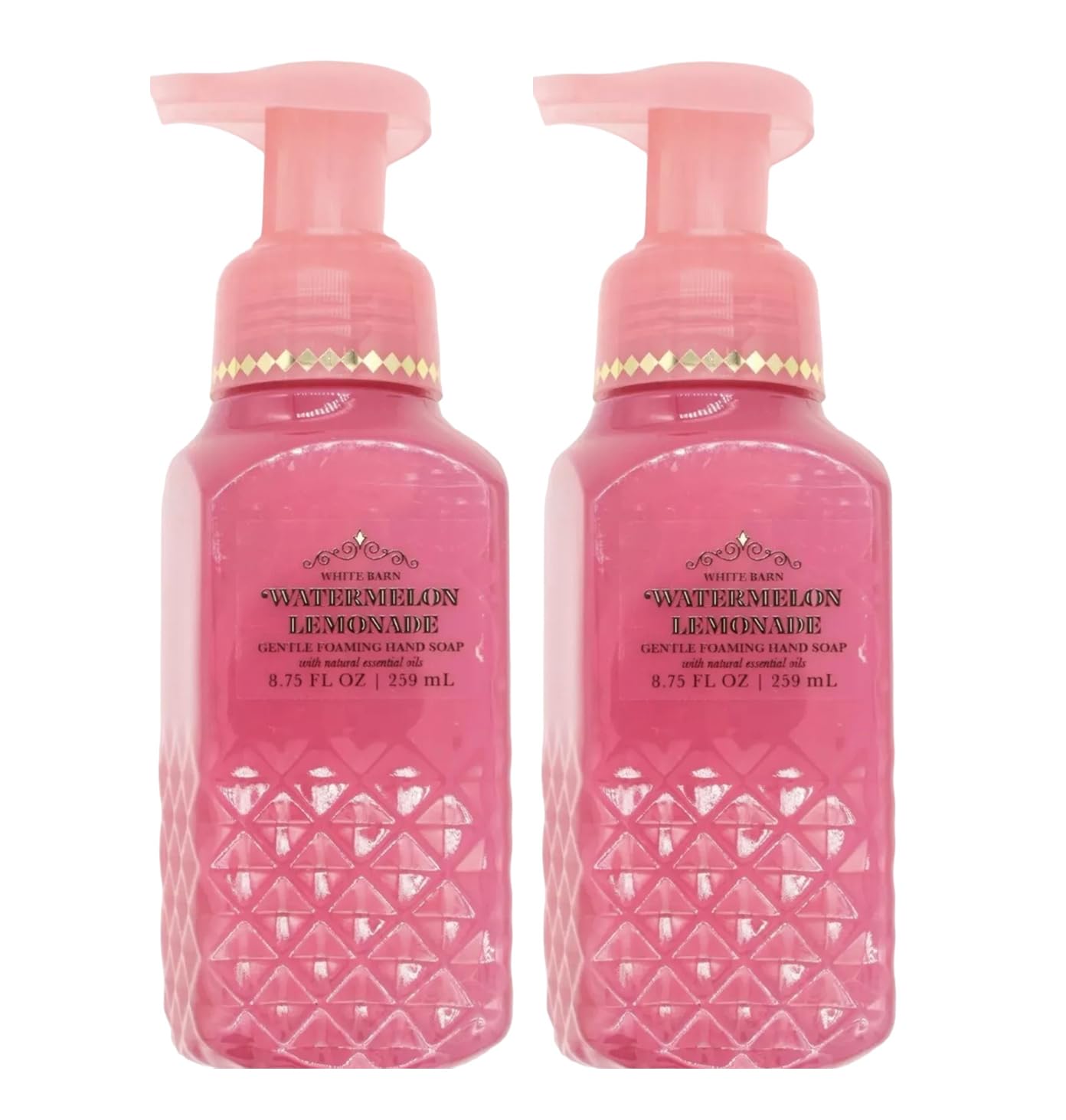 Bath & Body Works Watermelon Lemonade bottle of gentle foaming soap softens skin with aloe and vitamin E