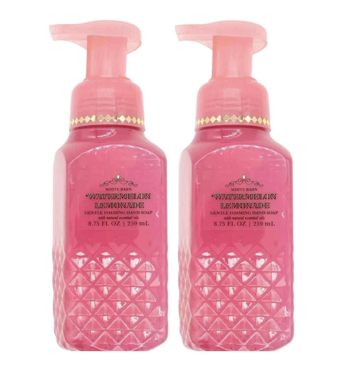 Bath & Body Works Watermelon Lemonade bottle of gentle foaming soap softens skin with aloe and vitamin E