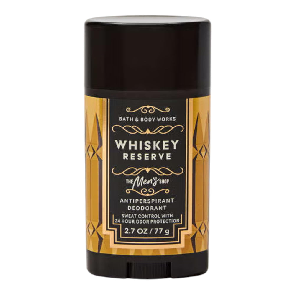 Bath & Body Works Whiskey Reserve deodorant stick for all-day freshness and odor protection.