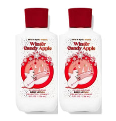 Bath & Body Works Winter Candy Apple 8 oz bottle duo for daily moisture and scent