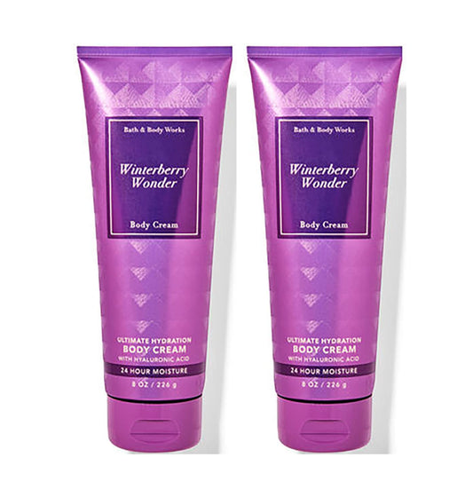 Bath & Body Works Winterberry Wonder 2-pack bottle and cream for lasting hydration