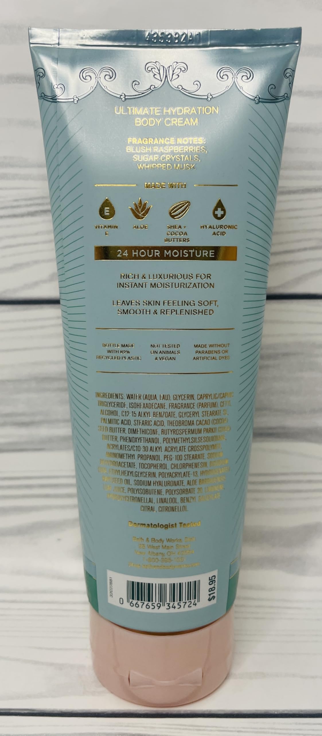 Bath and Body Works Sweetest Song 2-pack application scene emphasizes smooth skin