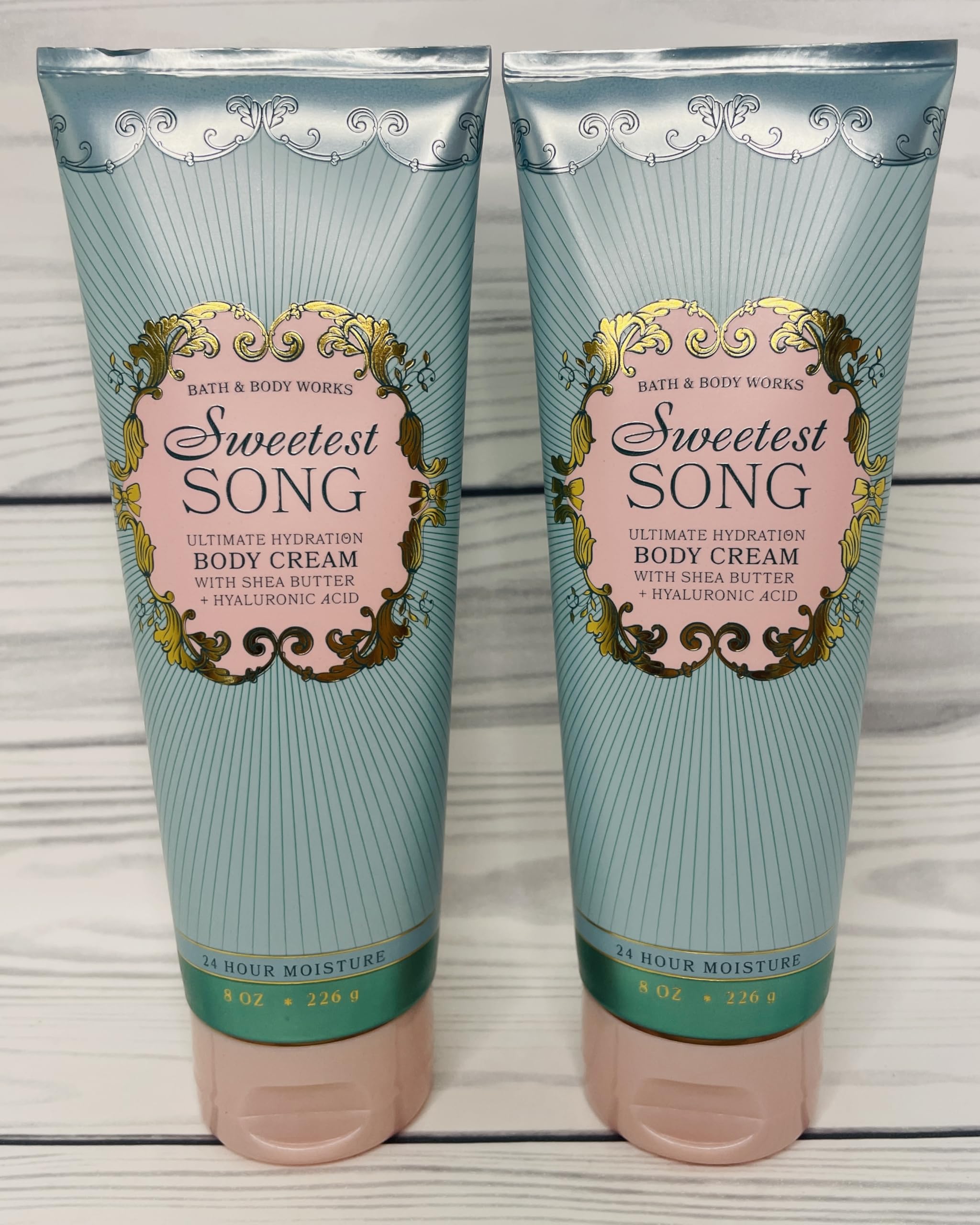 Bath and Body Works Women's Sweetest Song 2-pack bottle detail shows creamy texture