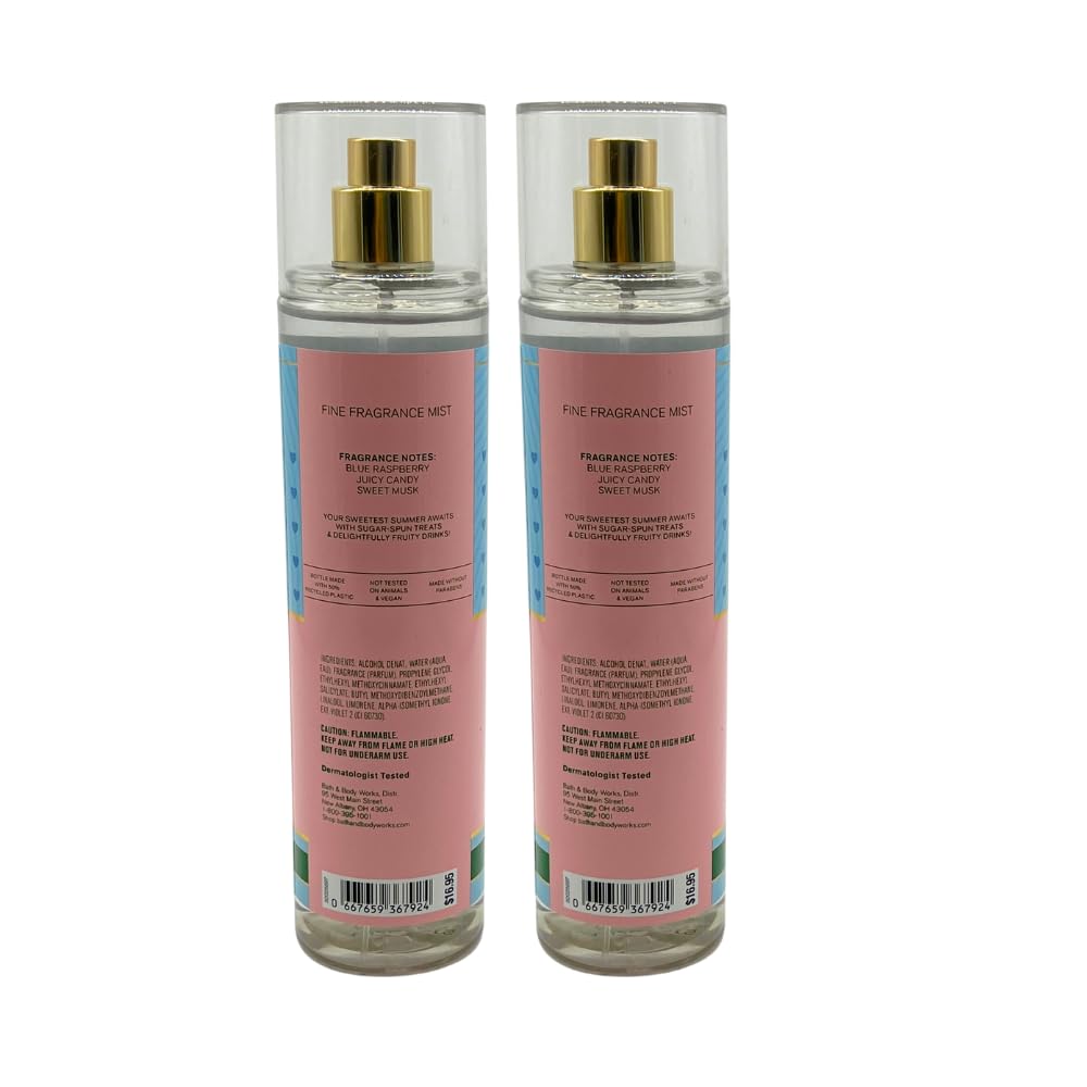 Bath & Body Works Blue Raspberry Burst mist 8oz bottle for long-lasting spray