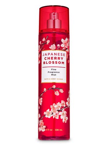 Japanese Cherry Blossom Fine Fragrance Mist bottle for all-day freshness.