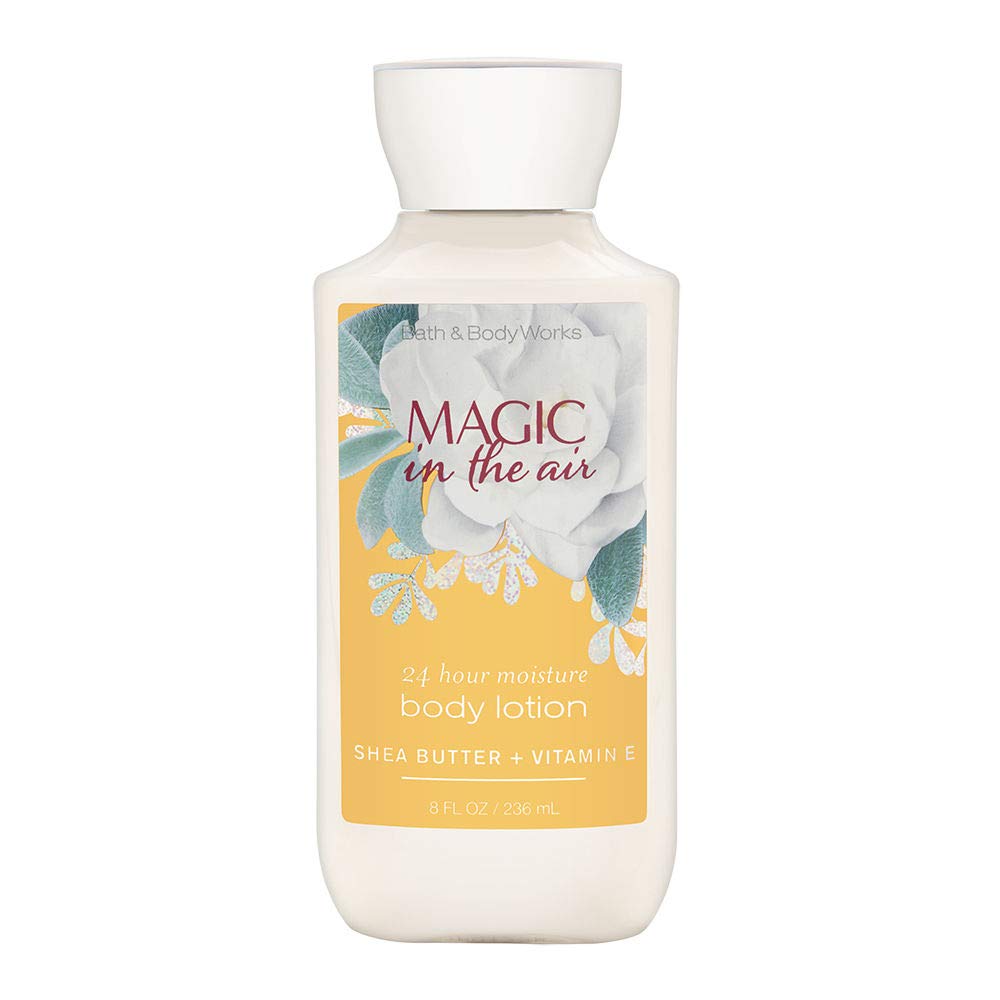 Bath & Body Works Magic In The Air 8-ounce lotion bottle with long-lasting moisture and soothing scent.