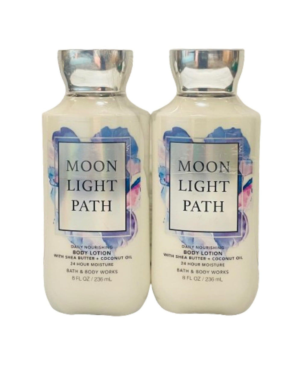 Bath and Body Works Moonlight Path lotion 2-pack bottles offer silky hydration.
