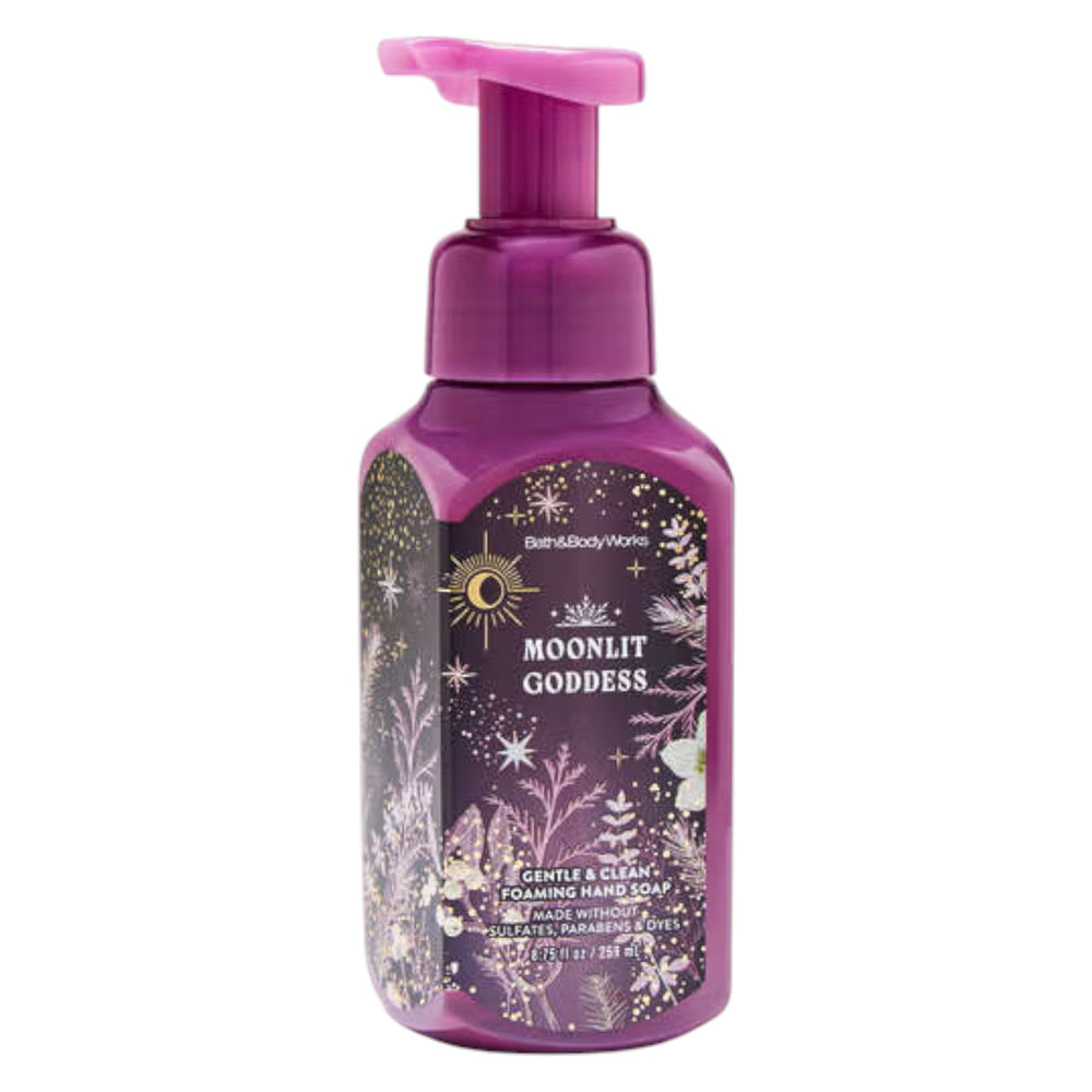 Bath and Body Works Moonlit Goddess foaming hand soap bottle with lavender scent for gentle daily cleansing
