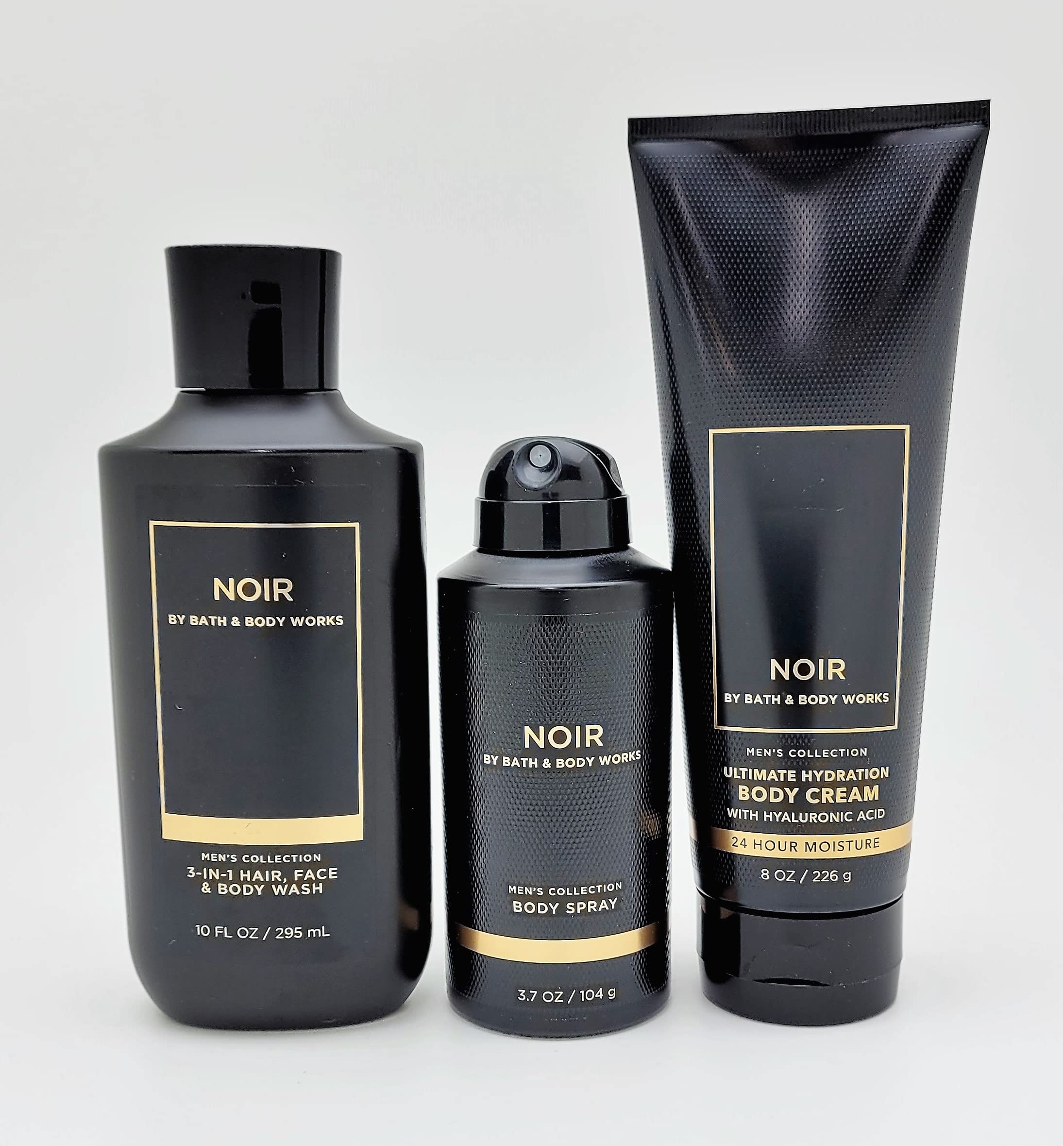Bath & Body Works Noir 3-in-1 wash bottle; versatile cleansing for hair, face, and body.