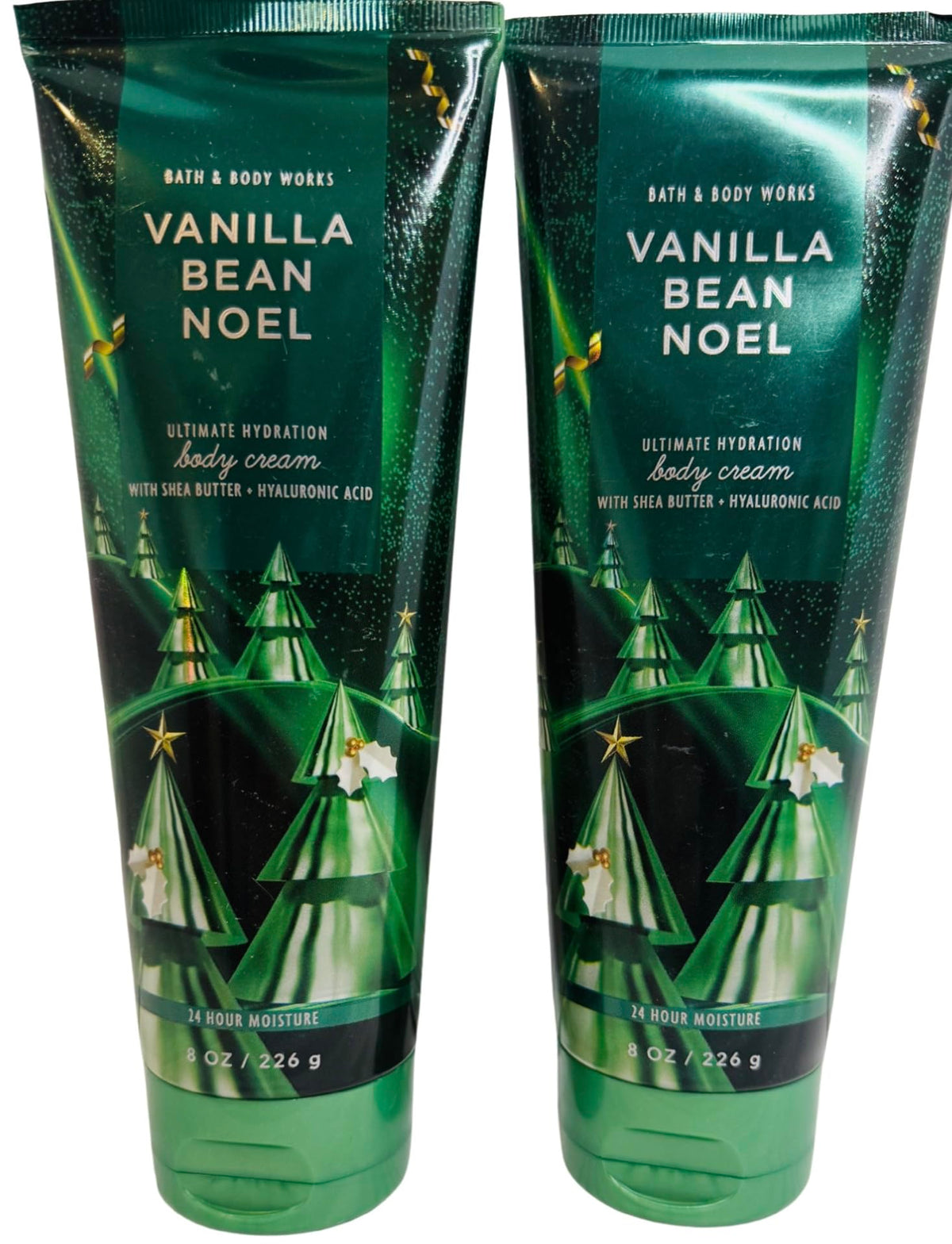 Bath & Body Works Vanilla Bean Noel body cream 2-pack front view for smooth skin.