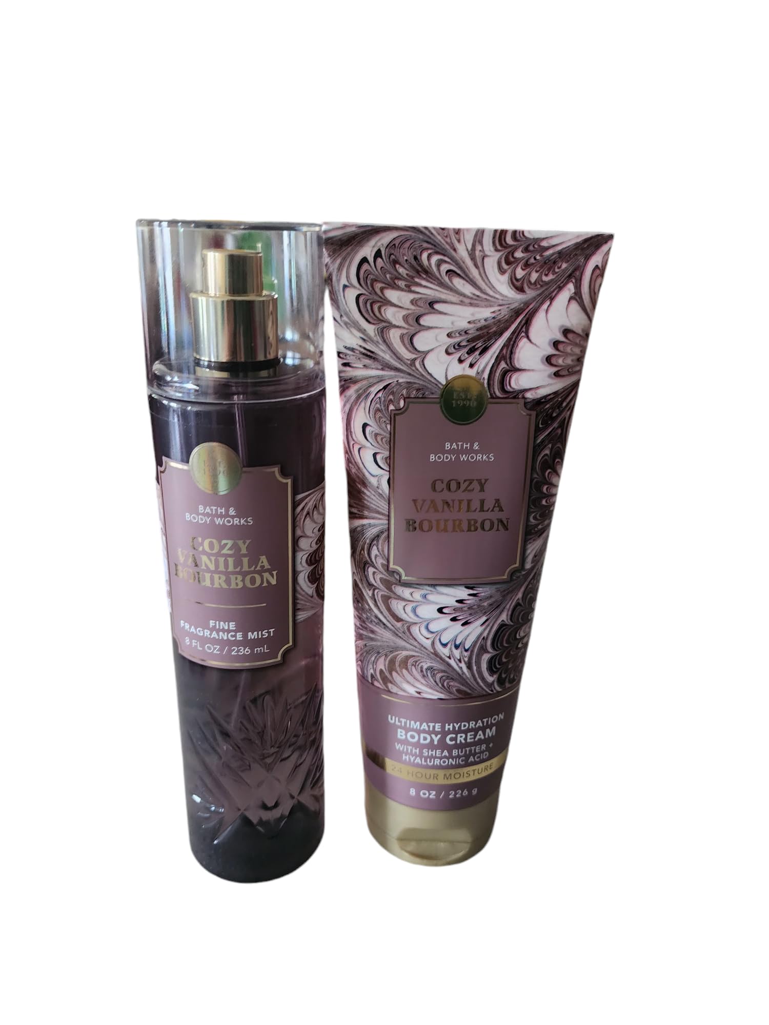 Bath & Body Works Vanilla Bourbon Cream gift set featuring silky cream for soft, moisturized skin.
