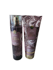 Bath & Body Works Vanilla Bourbon Cream gift set featuring silky cream for soft, moisturized skin.