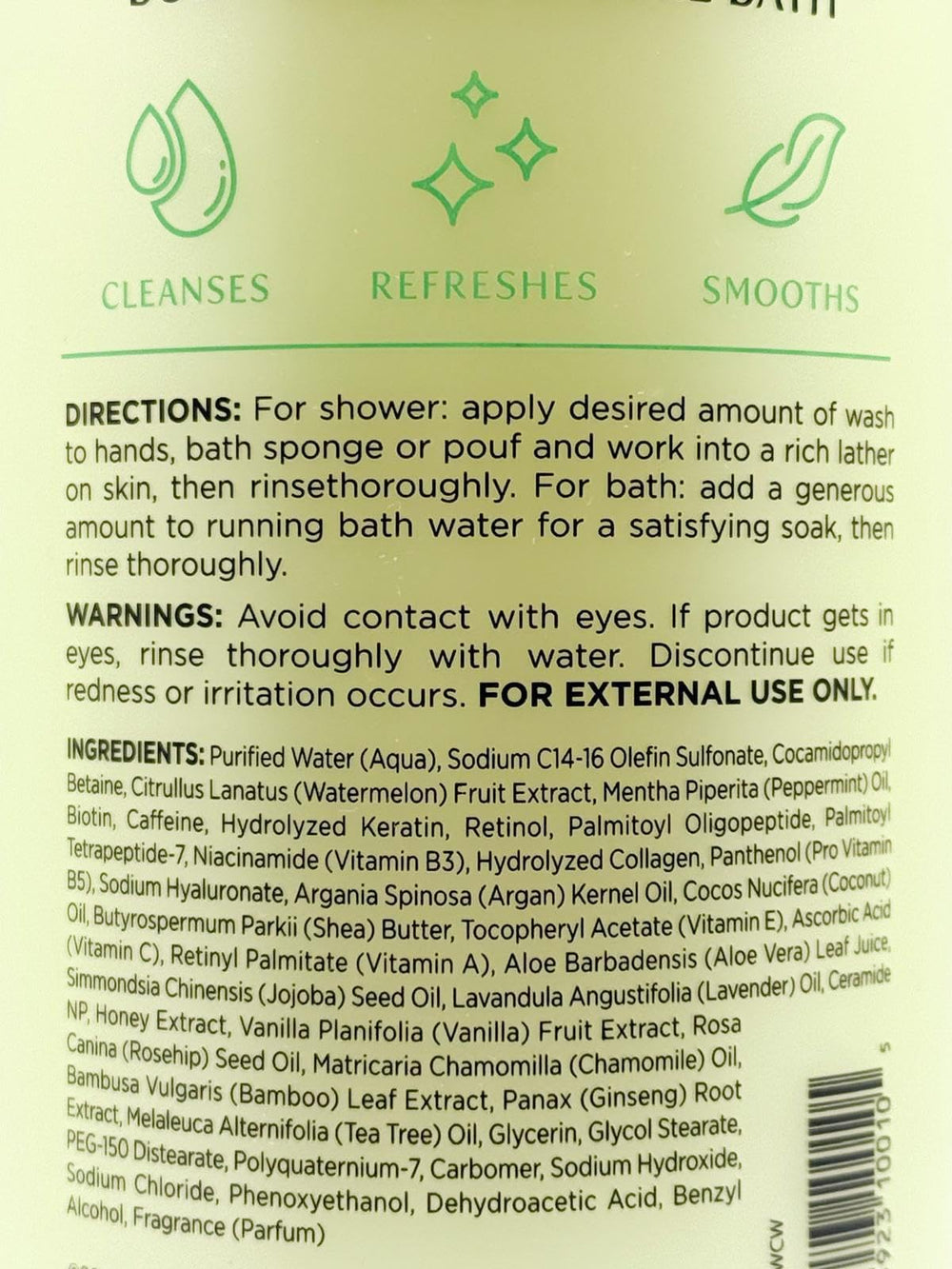 Bath Lounge Watermelon & Fresh Mint bubble bath for a spa-like soak.