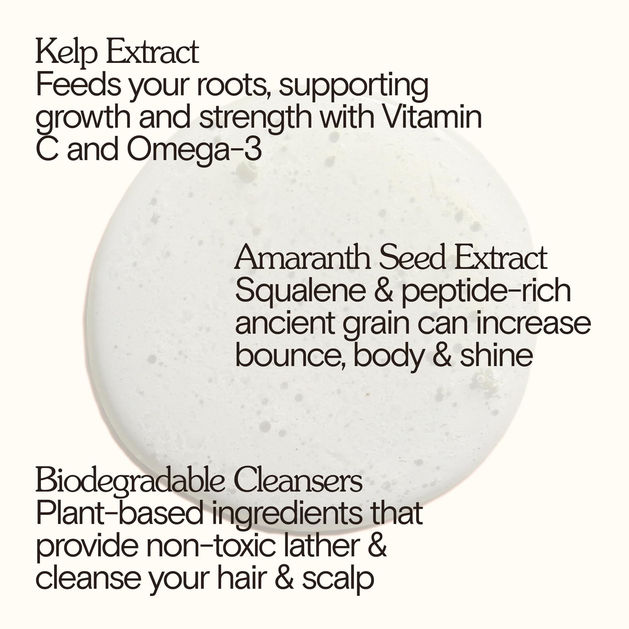 Close-up of Bathing Culture shampoo lather showing coconut-based cleansing action