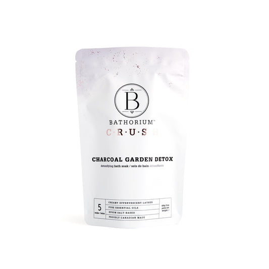 Bathorium Charcoal Garden Detox Crush bottle pour purifies and refreshes the skin