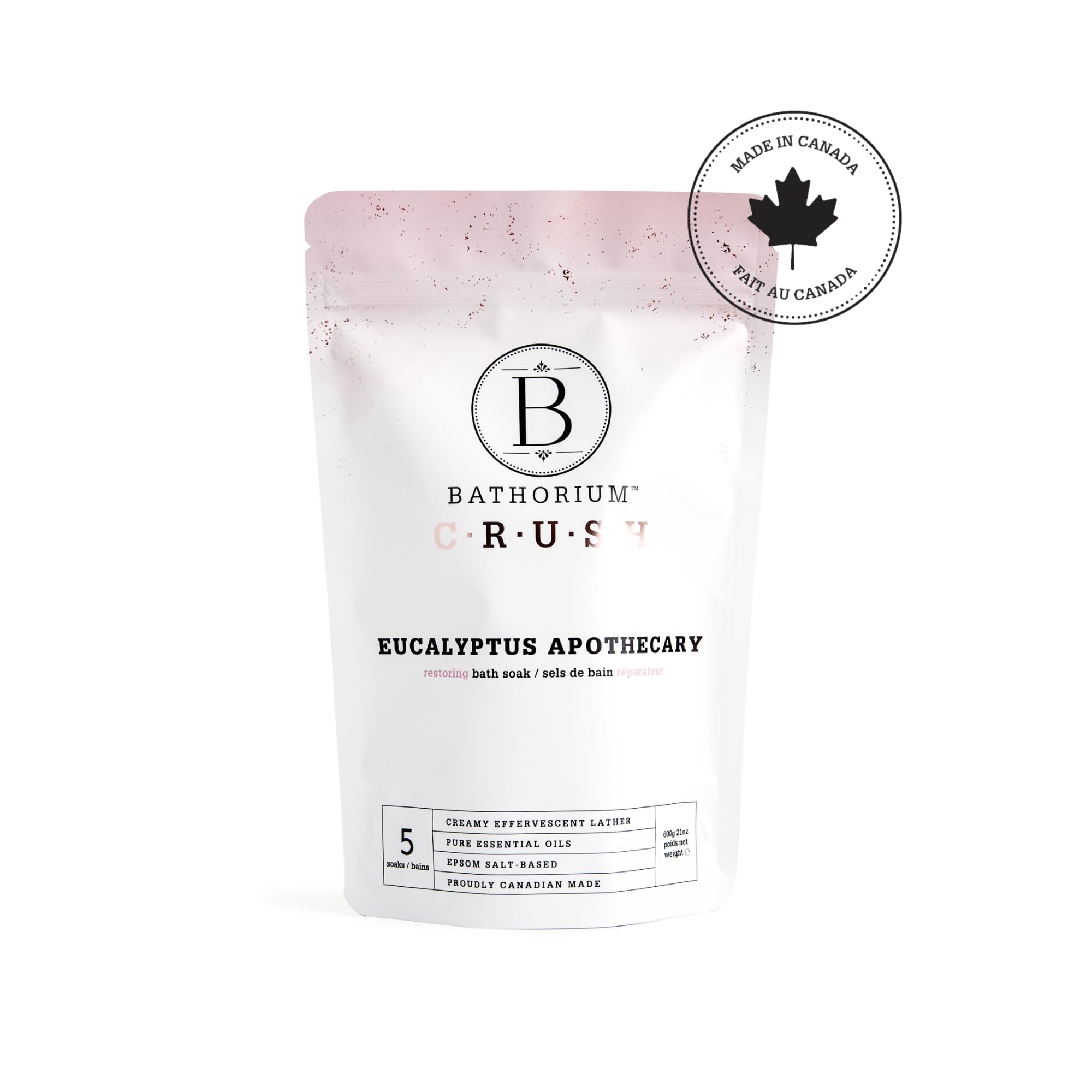 Crush bath dissolving in water creating a creamy, hydrating soak