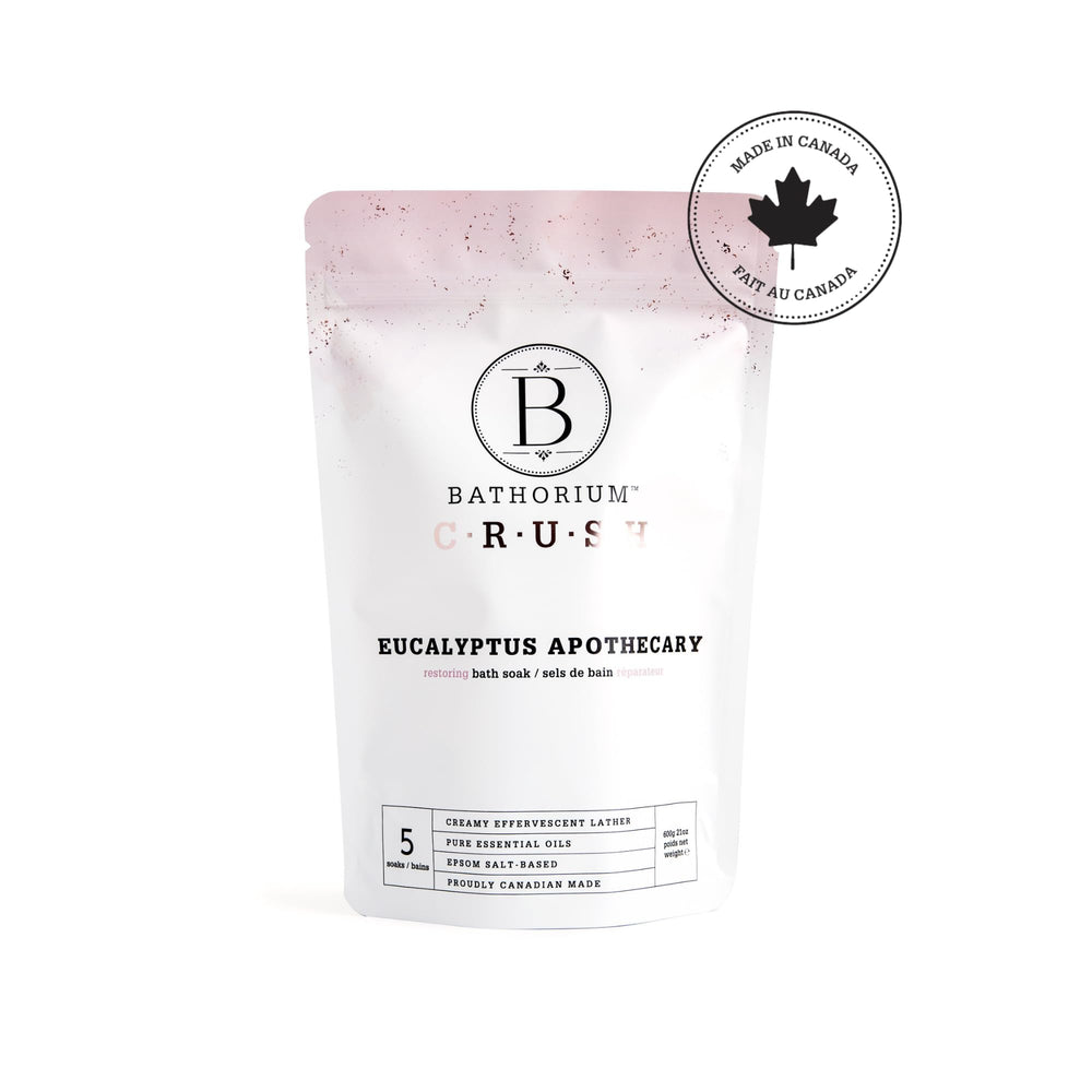 Crush bath dissolving in water creating a creamy, hydrating soak