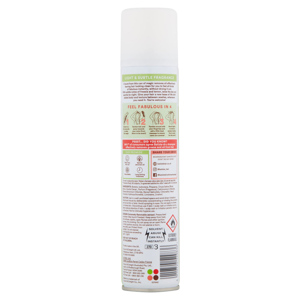 Batiste Bare hair texture after applying dry shampoo