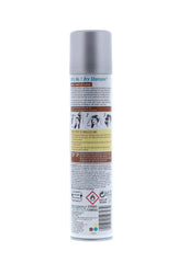 Back of can shows brunette shade that blends with dark hair