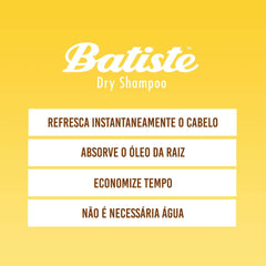 Batiste Brilliant Blonde spray mist revives hair texture.
