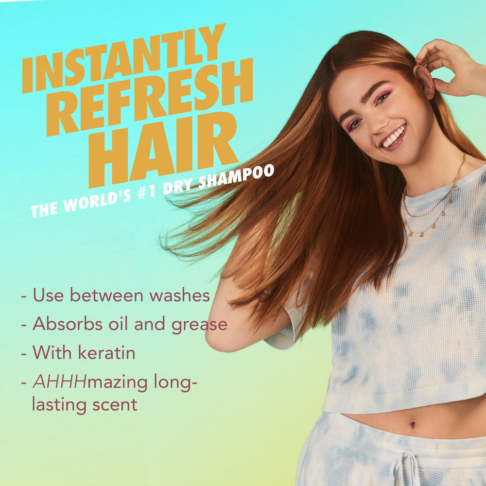 Batiste Brilliant Blonde absorbs oil and dirt at the roots.