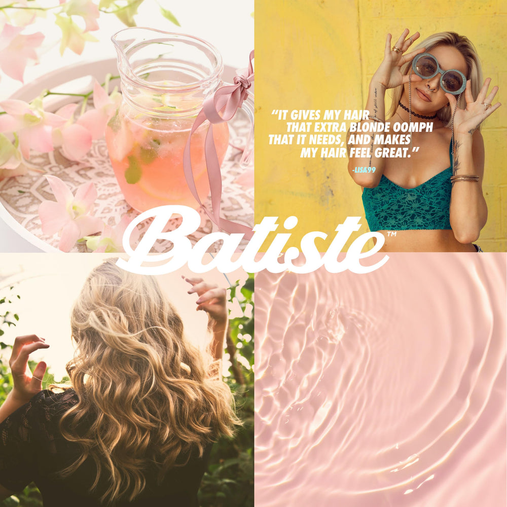 Batiste Brilliant Blonde brush-through after application adds volume.