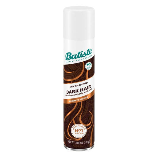 Batiste Dry Shampoo dispense action for quick, residue-free refresh.