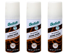 Batiste Dry Shampoo Dark mini bottle front view for quick color-safe refresh