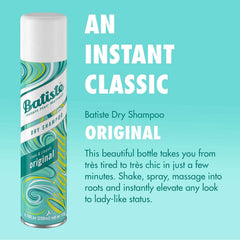 Batiste Original scent with rose, lily, lavender notes for light refresh.