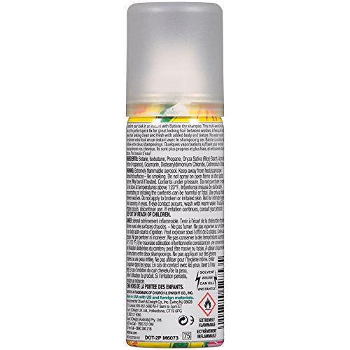 Batiste Tropical travel pouch shows convenient storage for quick resets.