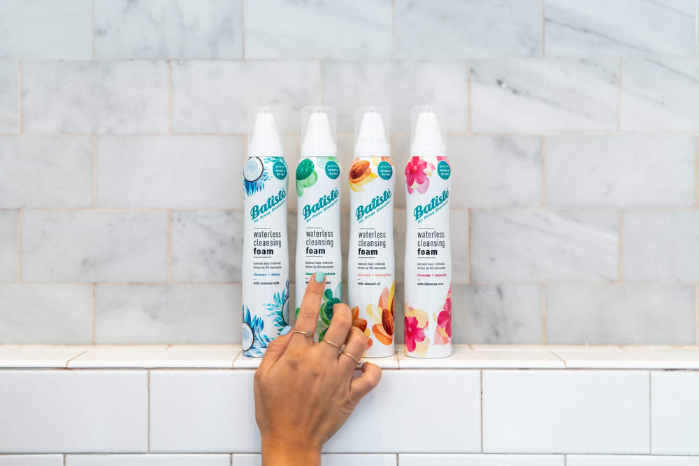 Batiste bottle after-use shows no residue left on hair