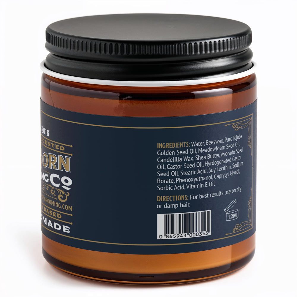 Battle Born Original Pomade 4 oz jar on dresser ready for everyday looks