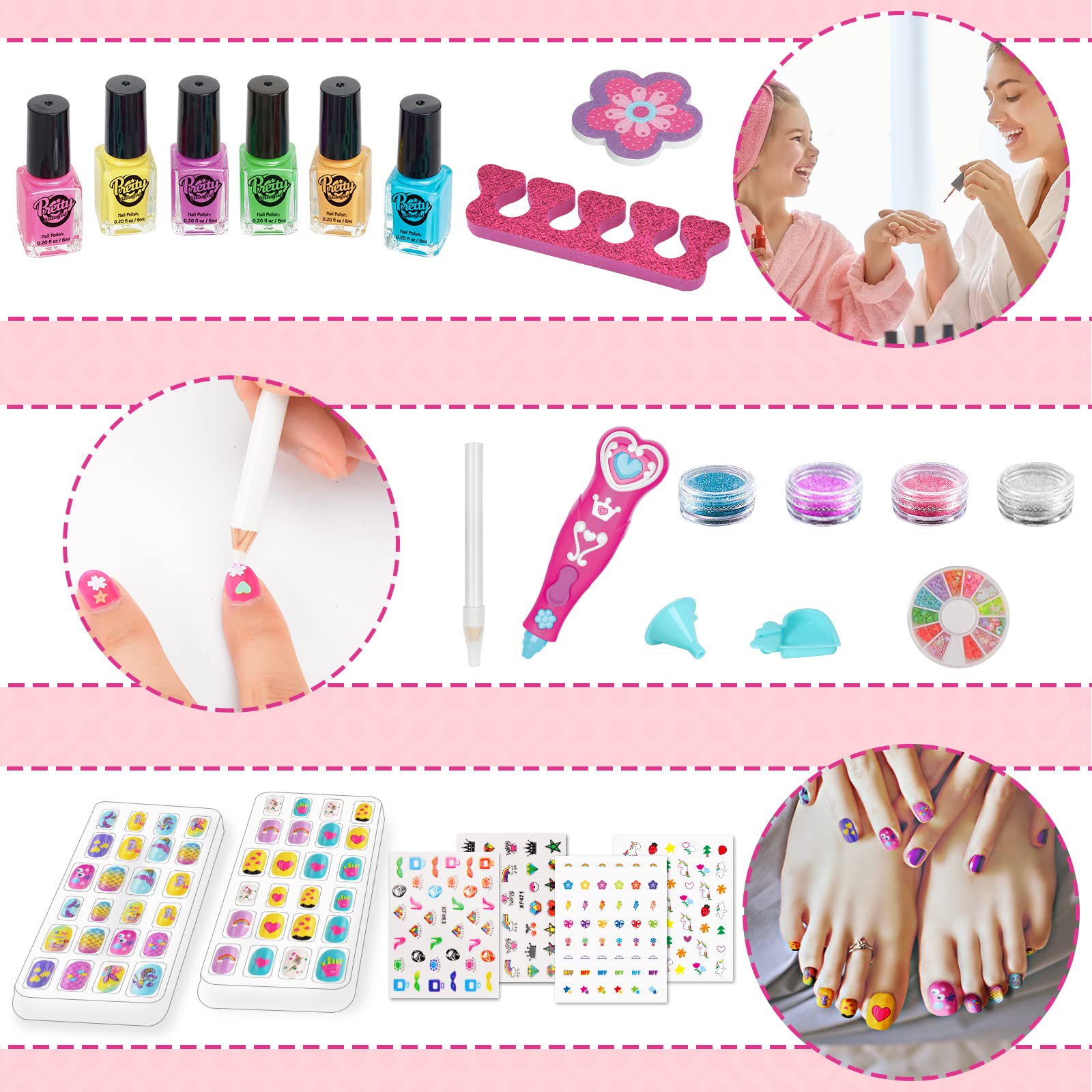 BATTOP Toe Separator keeps tiny toes comfortable during polish.