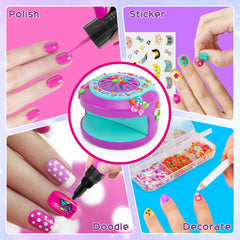 BATTOP nail decorations set with glitter pieces for festive designs