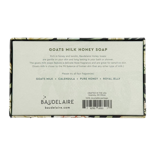 Baudelaire Honey Soap Goat's Milk Bar B: nourishing lather for daily use