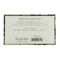 Baudelaire Honey Soap Goat's Milk Bar B: nourishing lather for daily use