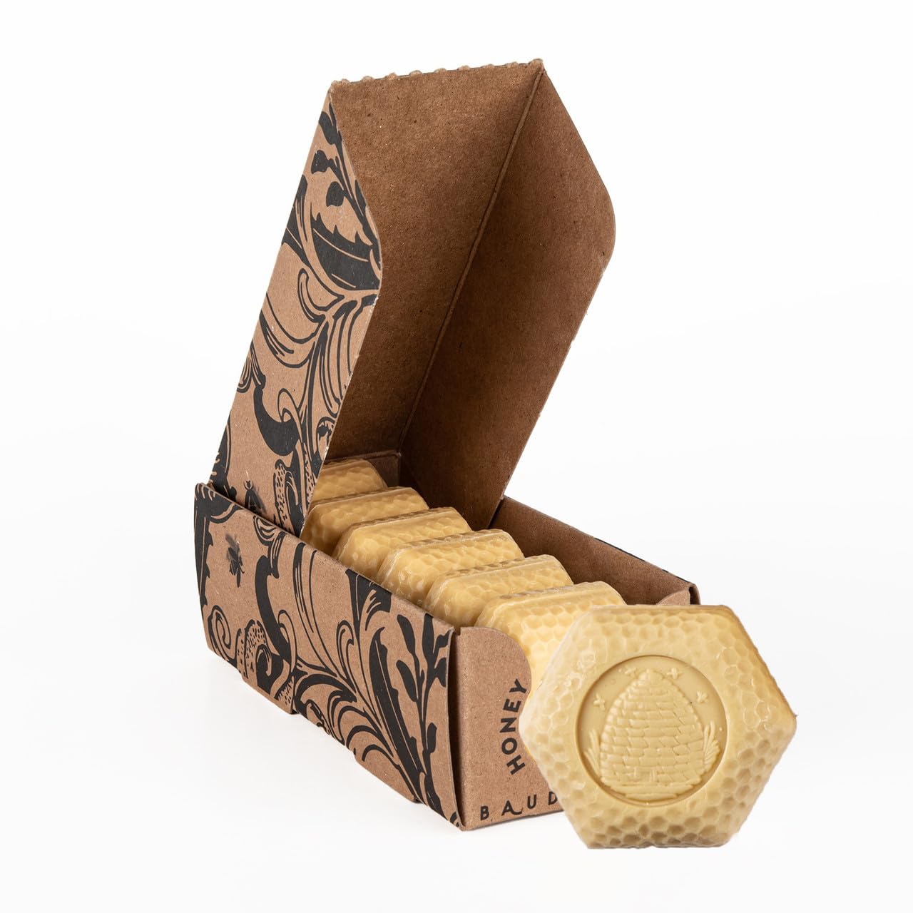 Baudelaire Honey Soap Pure Honey bar for gentle cleansing with a natural honey scent