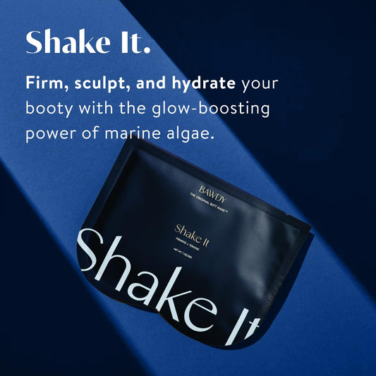 BAWDY Shake It uses two sheets to cover each cheek for even treatment
