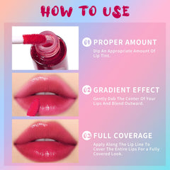 Bayfree Lip Tint Stain waterproof swatch highlights long-lasting wear.