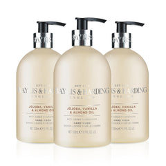 Baylis & Harding hand soap dispenser with jojoba vanilla almond oil for gentle cleansing