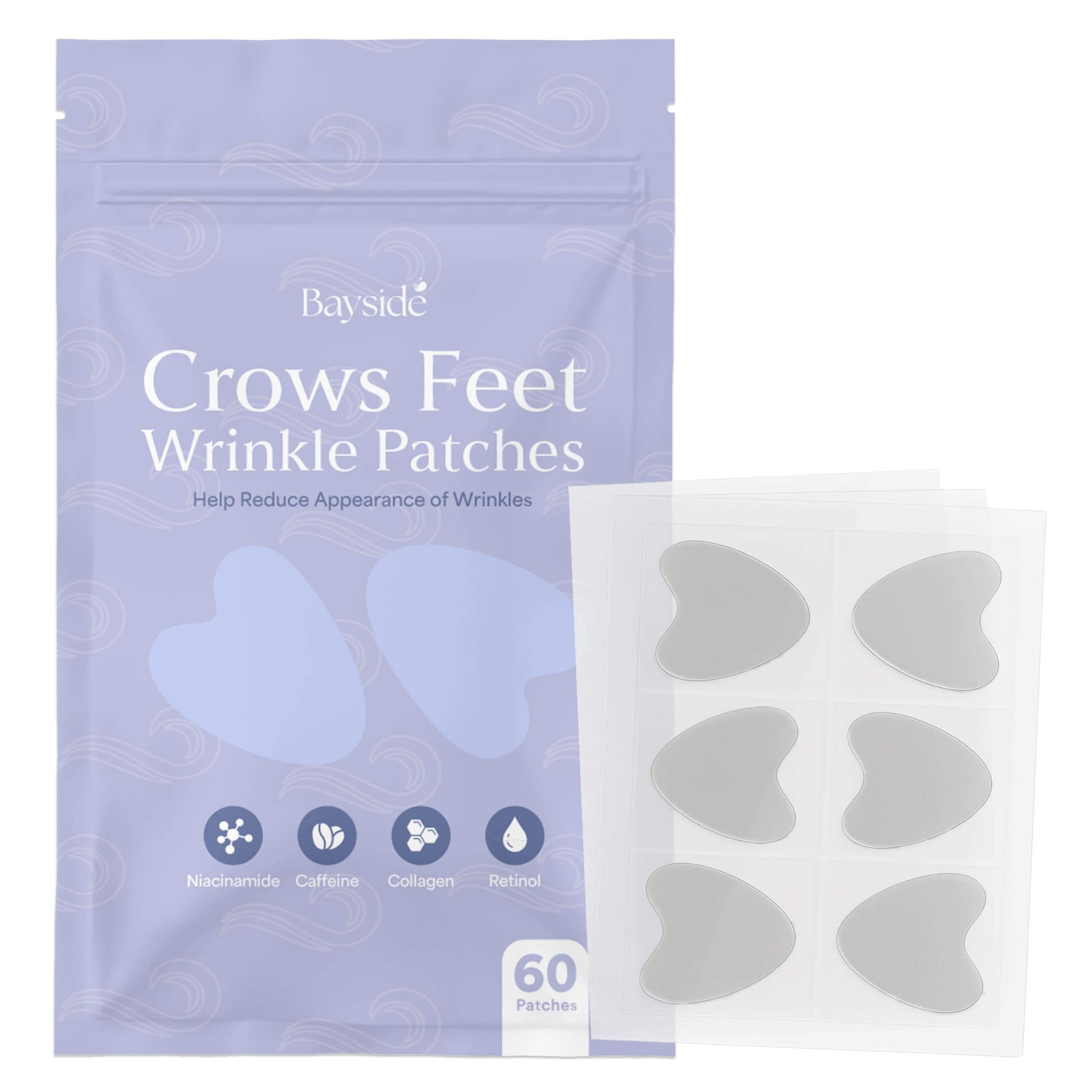 Bayside Crows Feet patches for the eye area, discreet overnight hydration