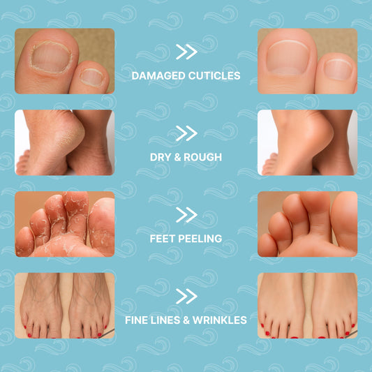 Bayside Foot Mask Moisturizing Socks on feet delivers quick hydration.