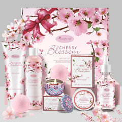 BBlove Japanese Cherry Blossom gift set box front, ideal for gifting and daily pampering