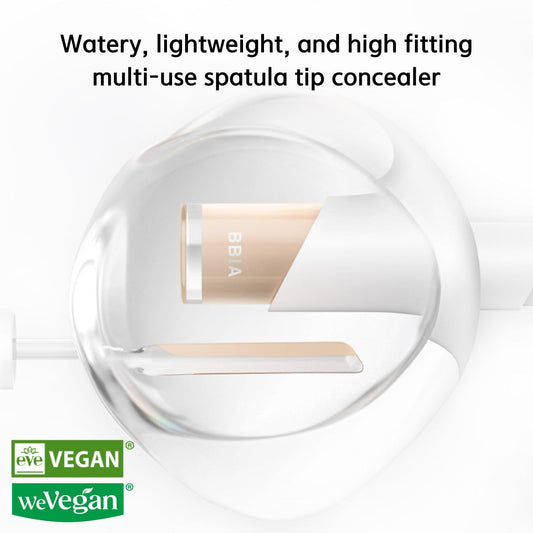 BBIA EAU Stay Concealer spatula applicator demonstrates hygienic, even distribution