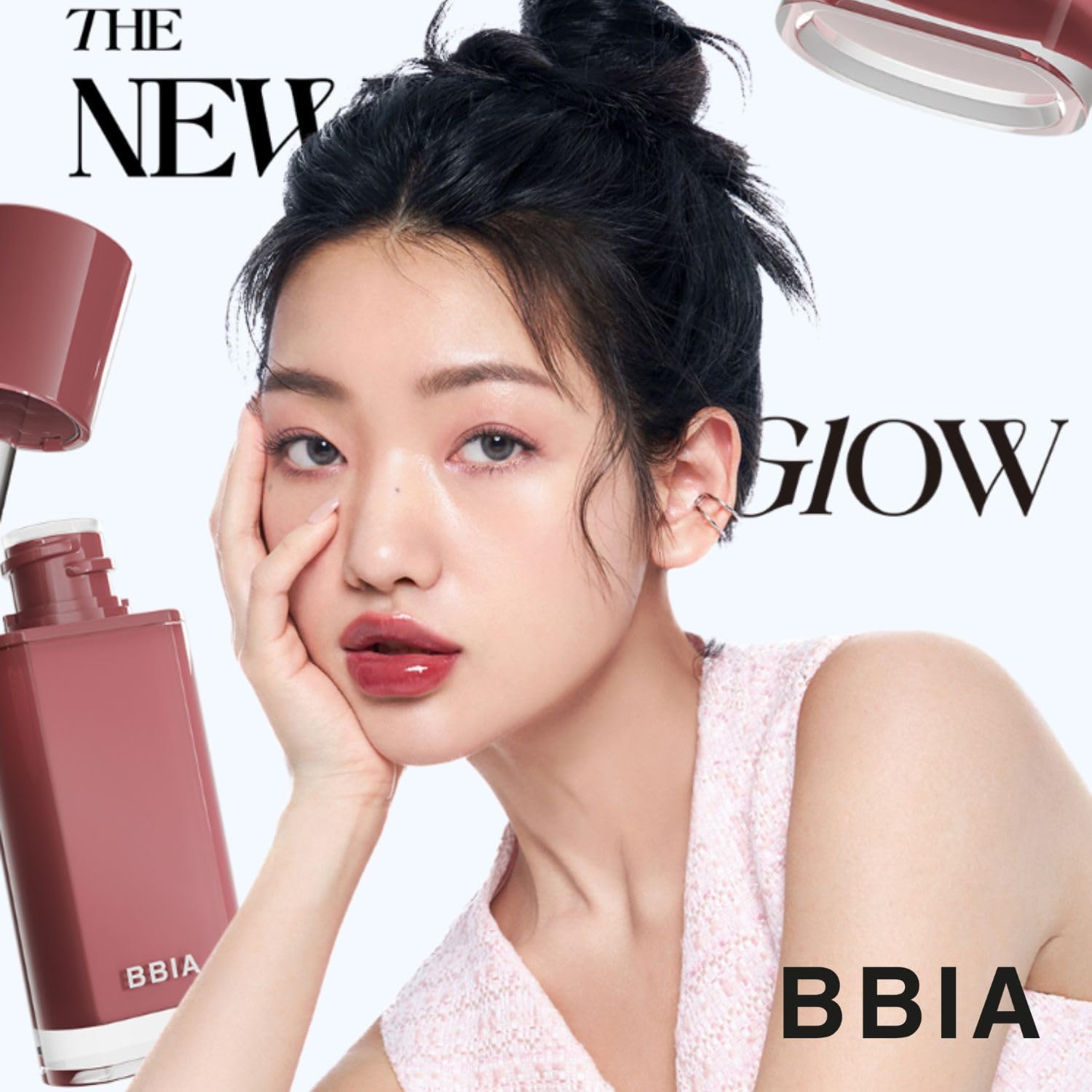 BBIA Glow Tint 01chai packaging highlights premium Korean makeup.
