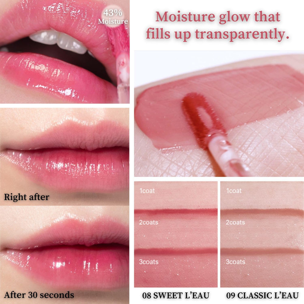 BBIA L’EAU Tint center-hole-tip delivers rich color with a single smooth swipe.
